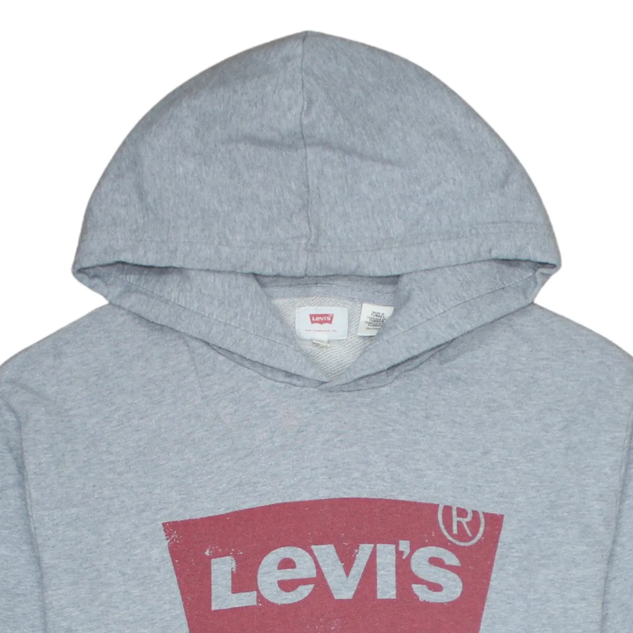 Levi's Grey Hoodie Women's XXLarge Printed Batwing Logo Front Pocket Pullover Sweatshirt sold by Vintage Club product image thumbnail 3