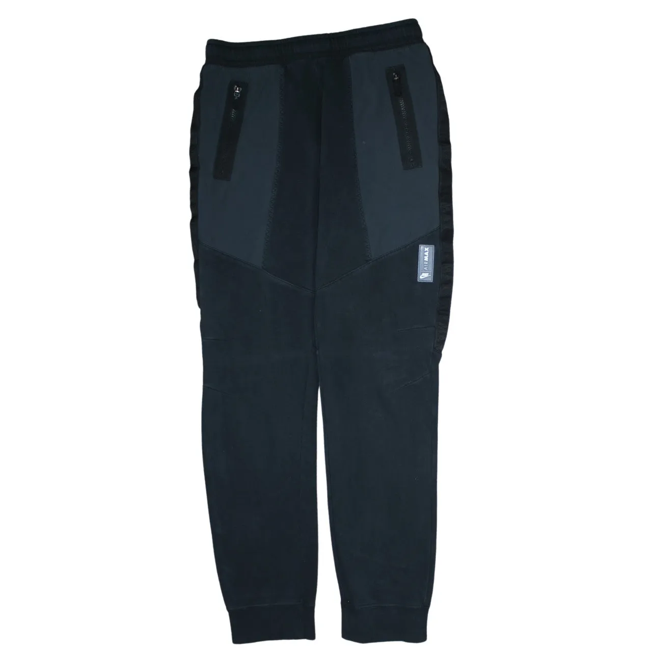 Nike Black Joggers Men's XLarge Zip Pocket Panelled Cuffed Sweatpants Trousers sold by Vintage Club