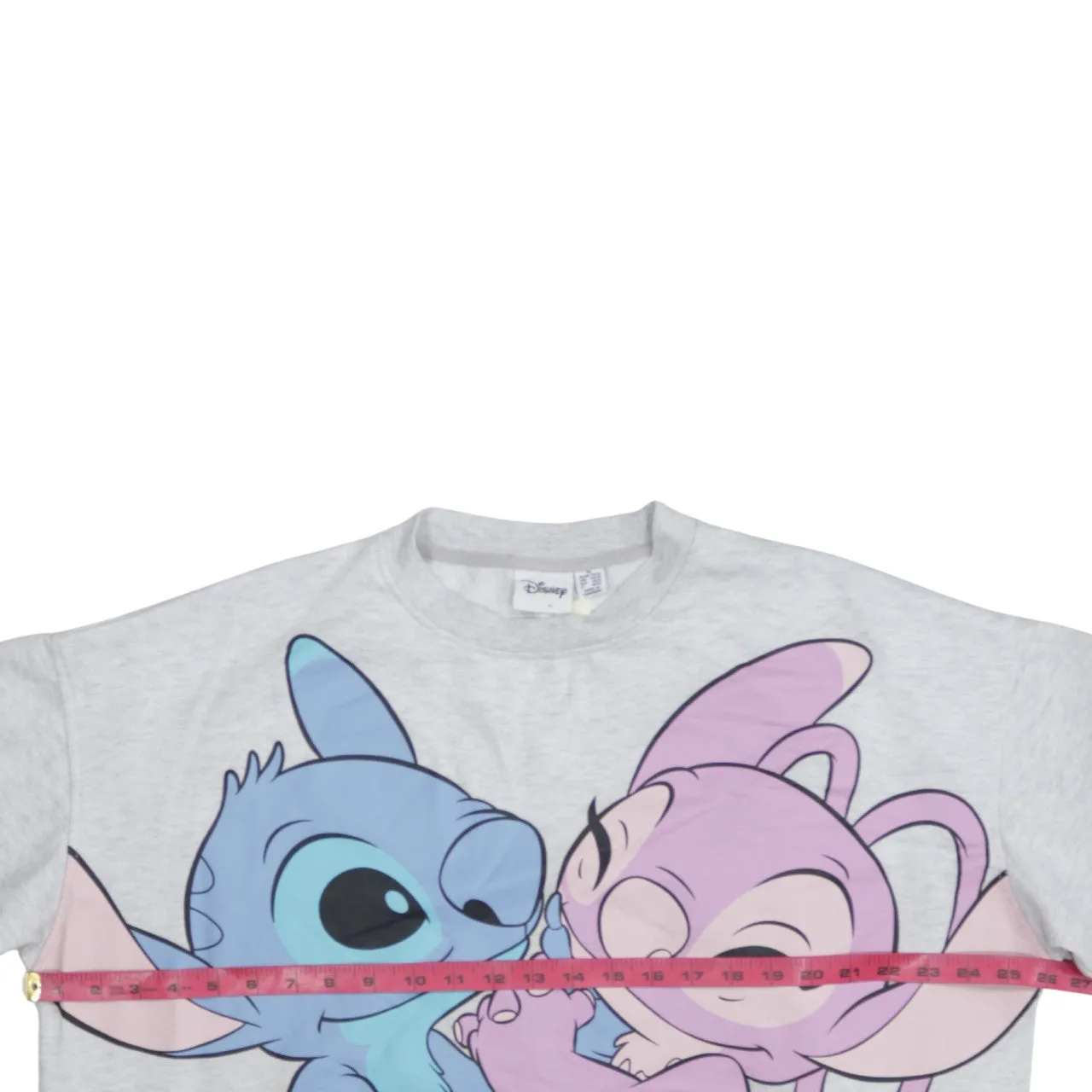 Disney Grey Sweatshirt Women’s XLarge Printed Stitch Angel Graphic Crewneck Pullover Top sold by Vintage Club product image thumbnail 5