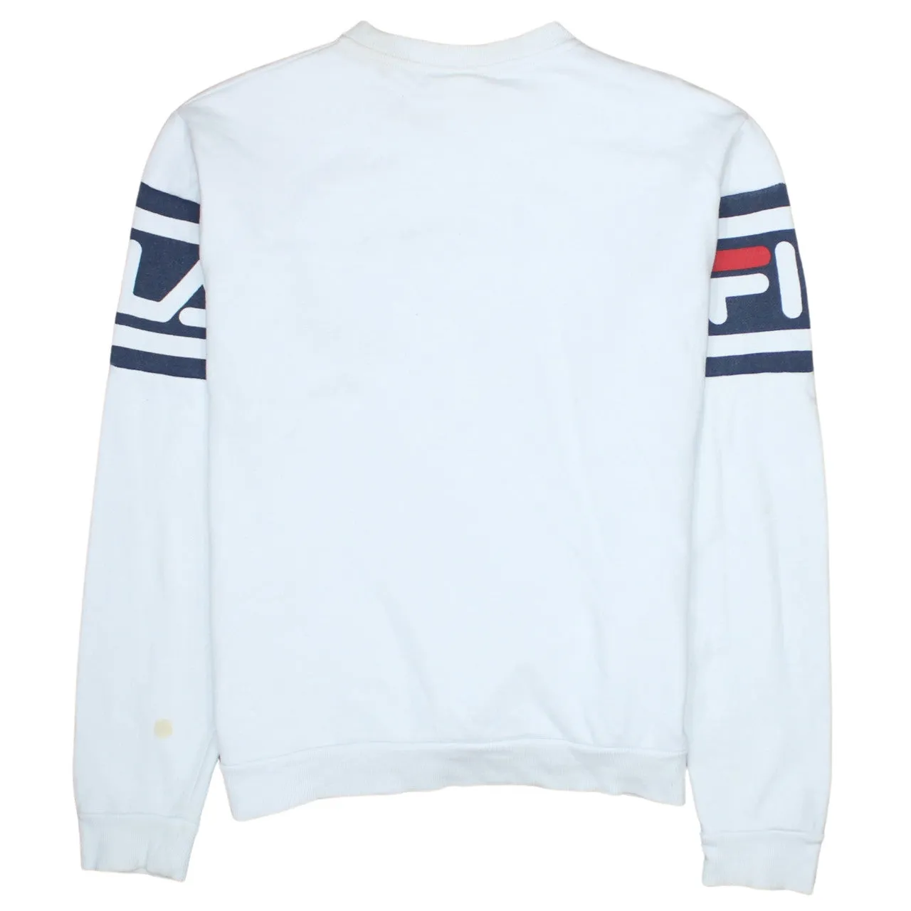 Fila White Sweatshirt Women's Large Printed Logo Stripe Crewneck Pullover Top sold by Vintage Club product image thumbnail 2