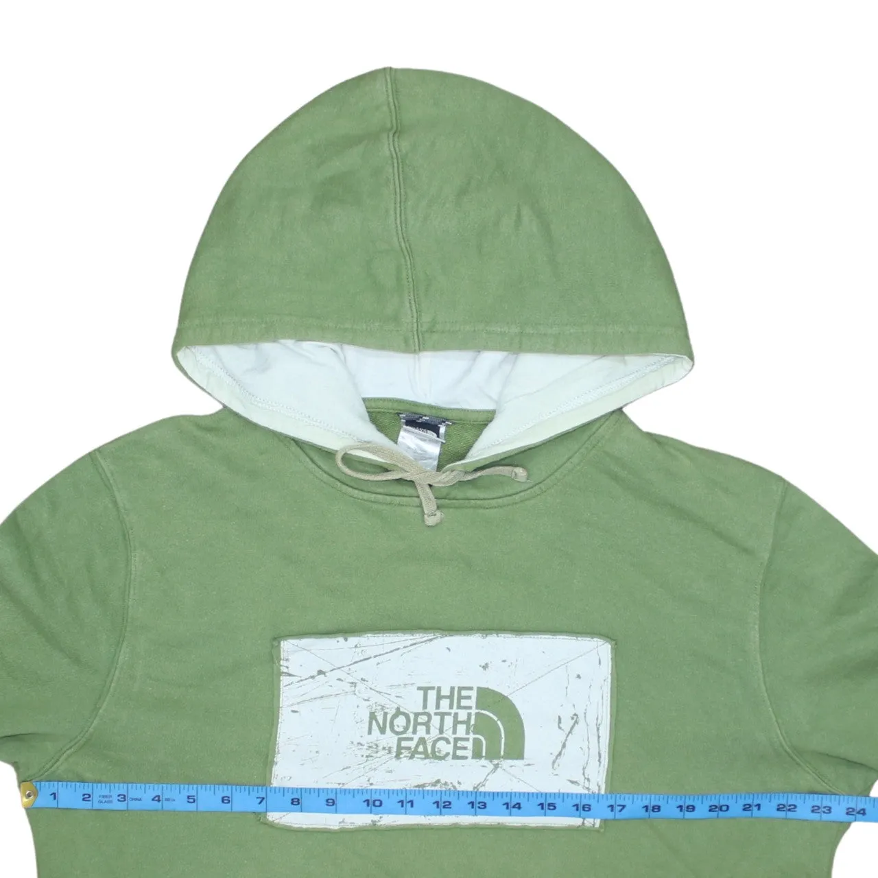 The North Face Green Hoodie Men's XLarge Printed Chest Logo Front Pocket Pullover Sweatshirt sold by Vintage Club product image thumbnail 5