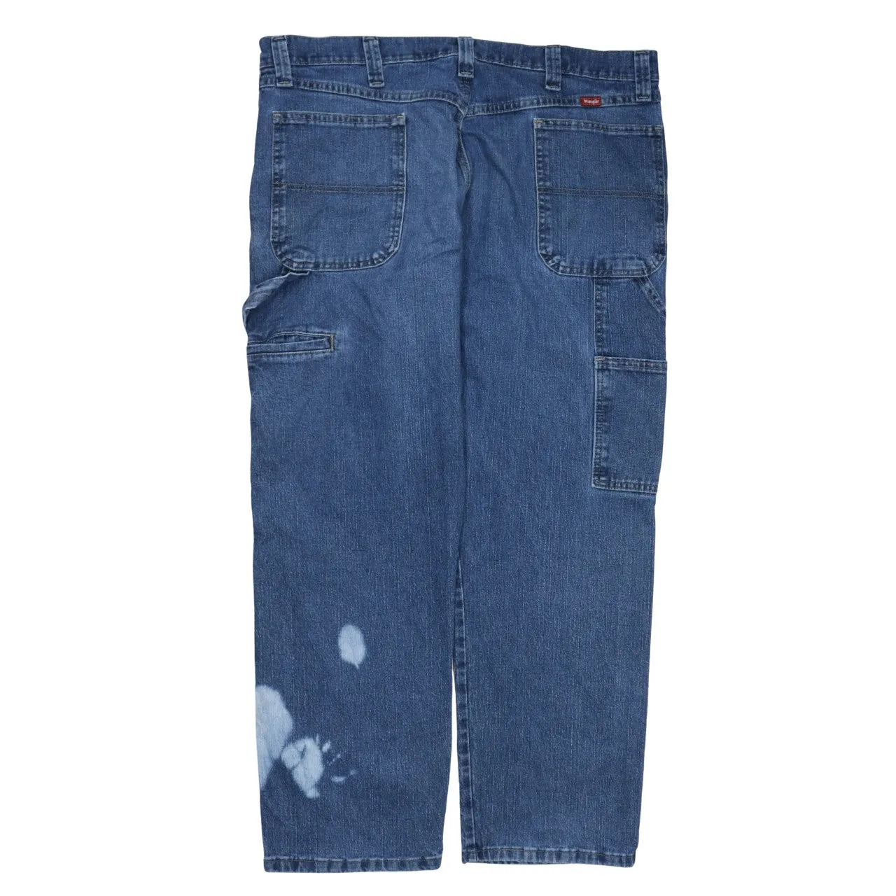 Wrangler Blue Jeans Men's 38x30 Carpenter Pockets Faded Paint Stain Workwear Denim sold by Vintage Club product image thumbnail 2