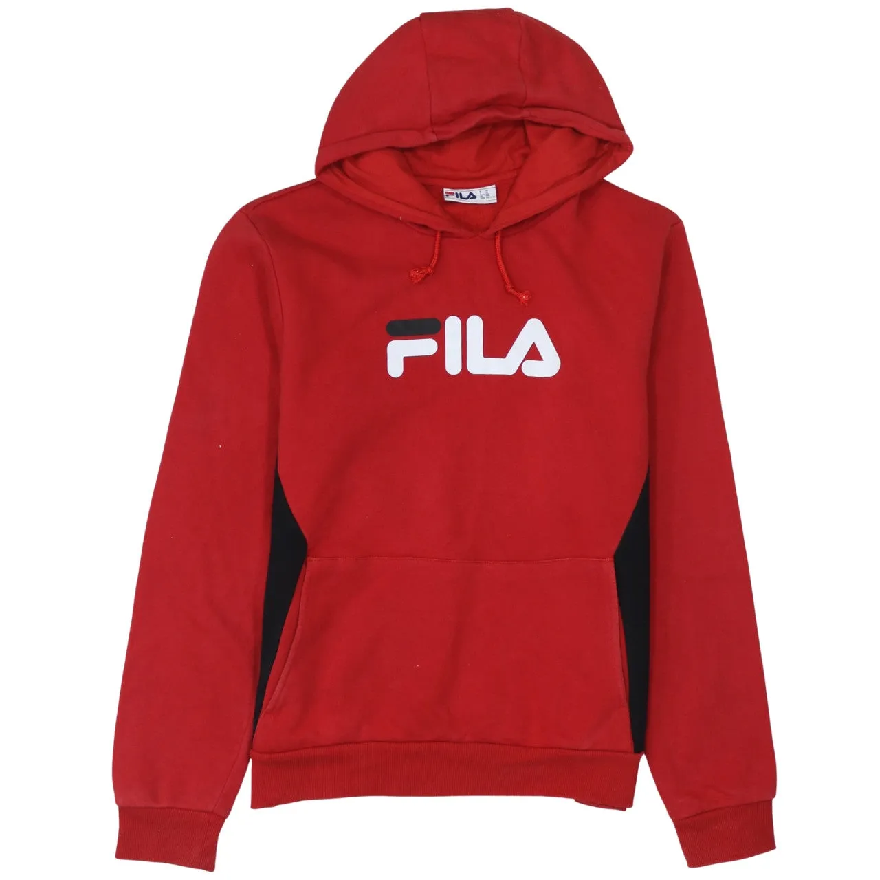 Fila Red Hoodie Women’s XXLarge Printed Logo Front Pocket Pullover Sweatshirt sold by Vintage Club