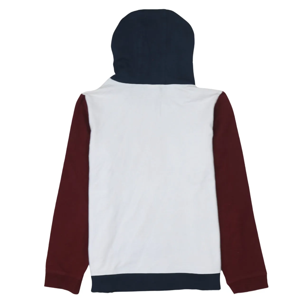 U.S Polo Assn White Navy Hoodie Women's Large Printed USPA Logo Colour Block Pullover Top sold by Vintage Club product image thumbnail 2