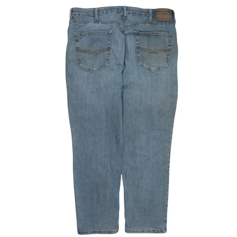 Signature Light Blue Jeans Men's 31 Straight Leg Faded Wash Classic Denim Trousers sold by Vintage Club