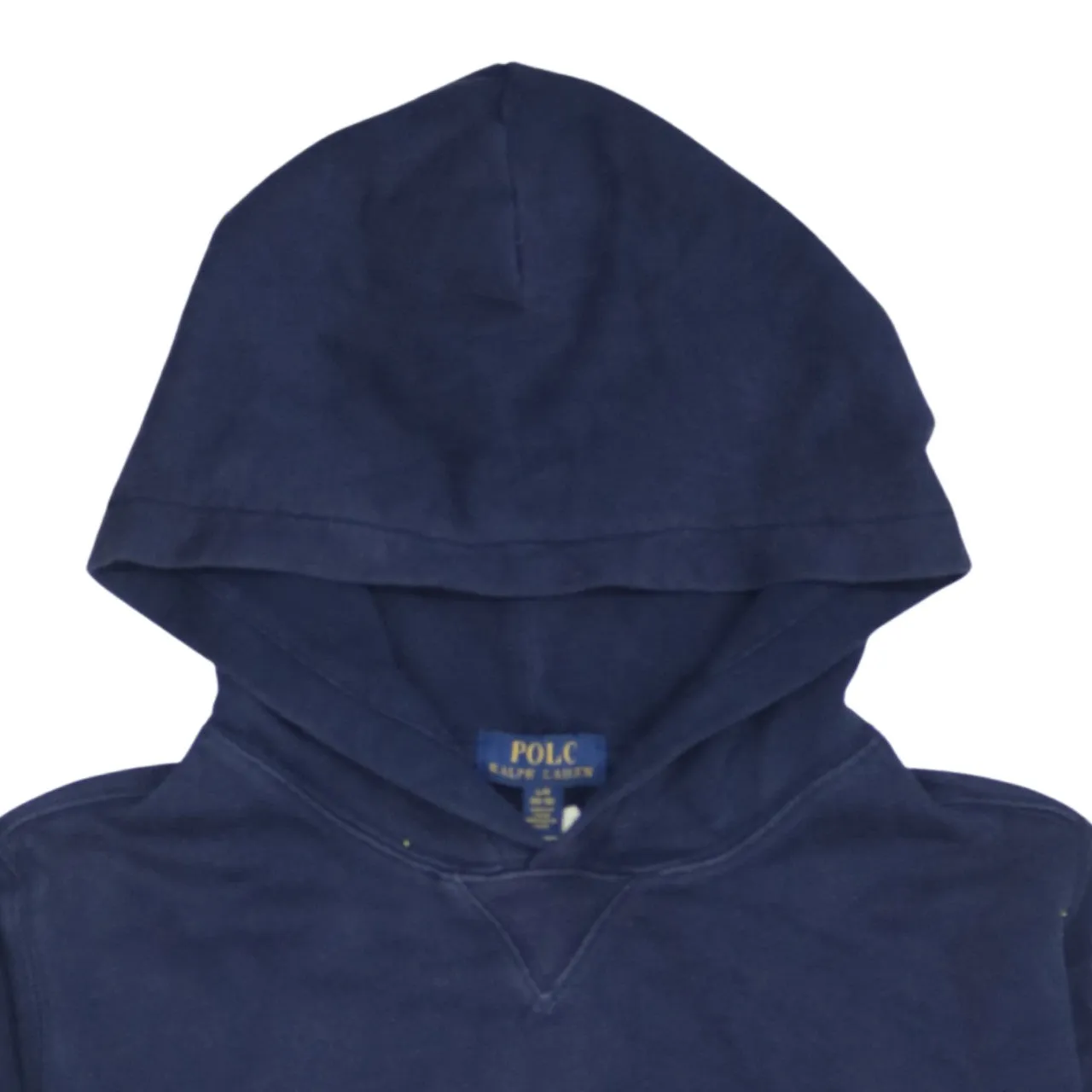 Polo Ralph Lauren Navy Blue Hoodie Women’s Large Embroidered Pony Logo Front Pocket Pullover Sweatshirt sold by Vintage Club product image thumbnail 3