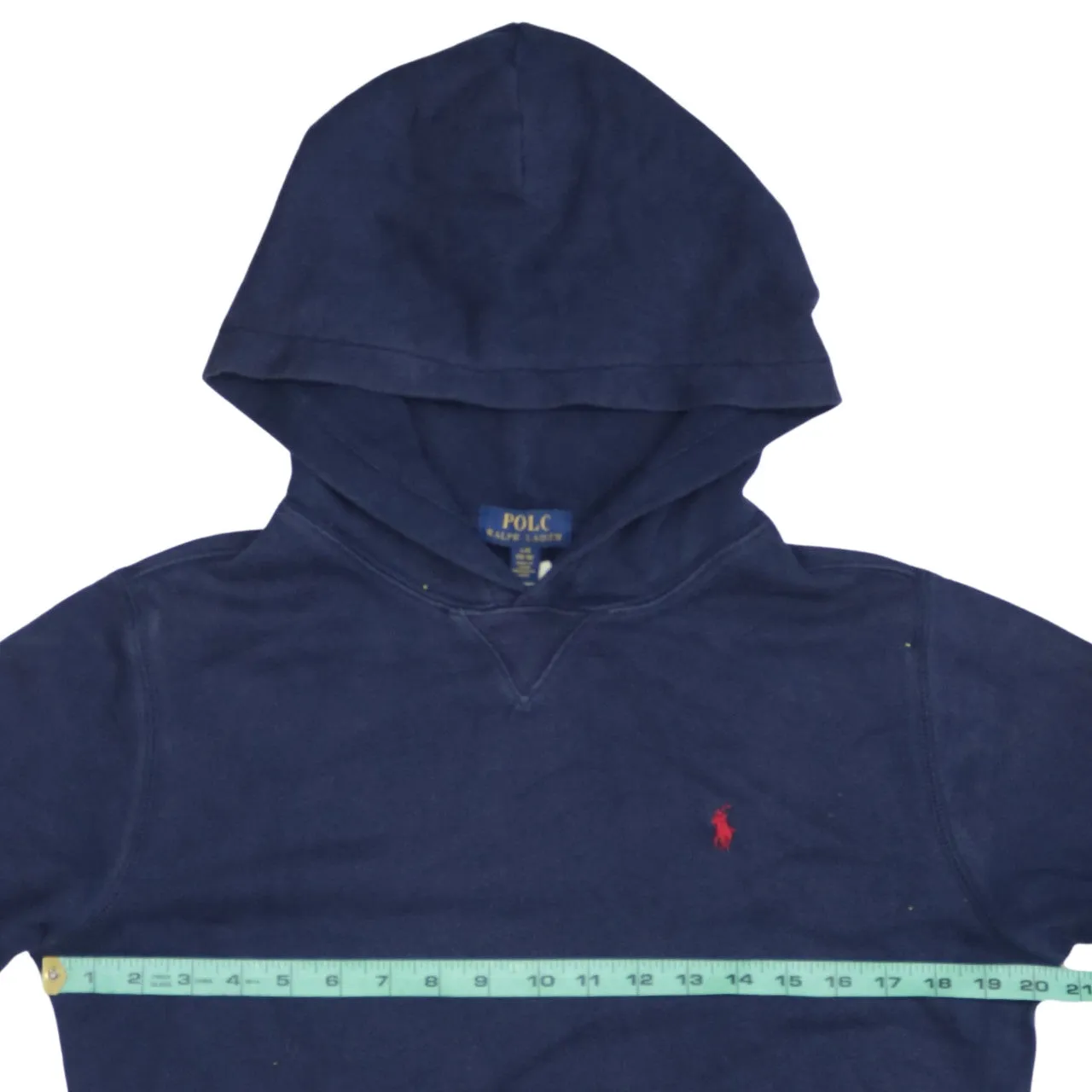 Polo Ralph Lauren Navy Blue Hoodie Women’s Large Embroidered Pony Logo Front Pocket Pullover Sweatshirt sold by Vintage Club product image thumbnail 5