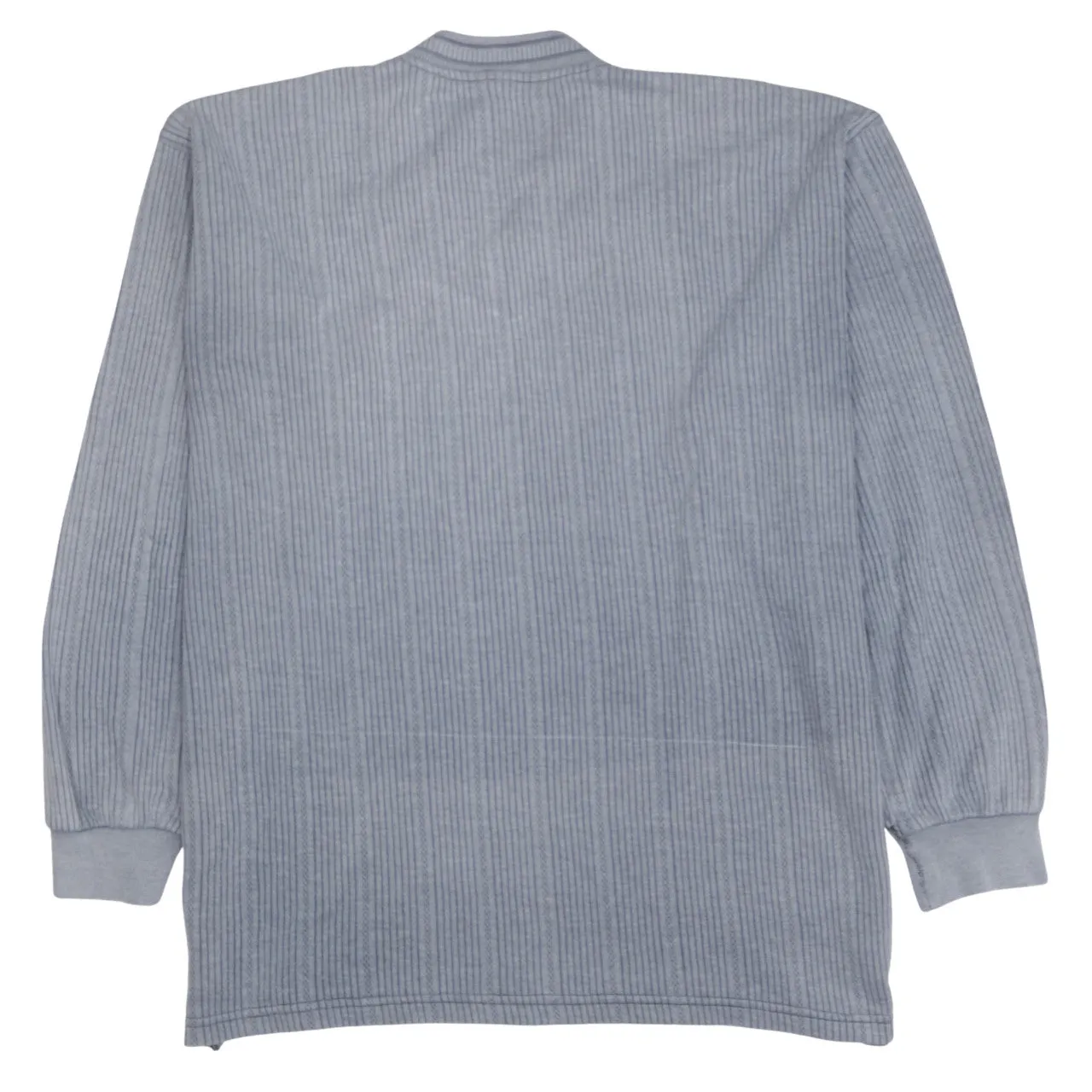 Nike Grey Ribbed Sweatshirt Men's Medium V Neck Embroidered Swoosh Pullover Jumper Top sold by Vintage Club product image thumbnail 2