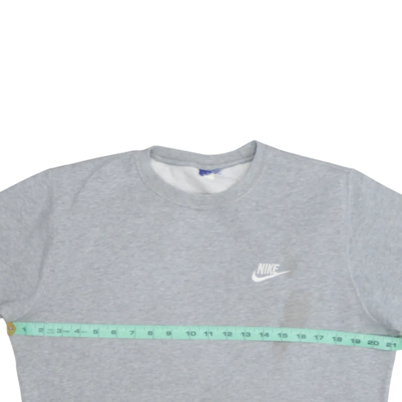 Nike Grey Sweatshirt Men's Small Embroidered Swoosh Logo Crewneck Pullover Jumper sold by Vintage Club product image thumbnail 5