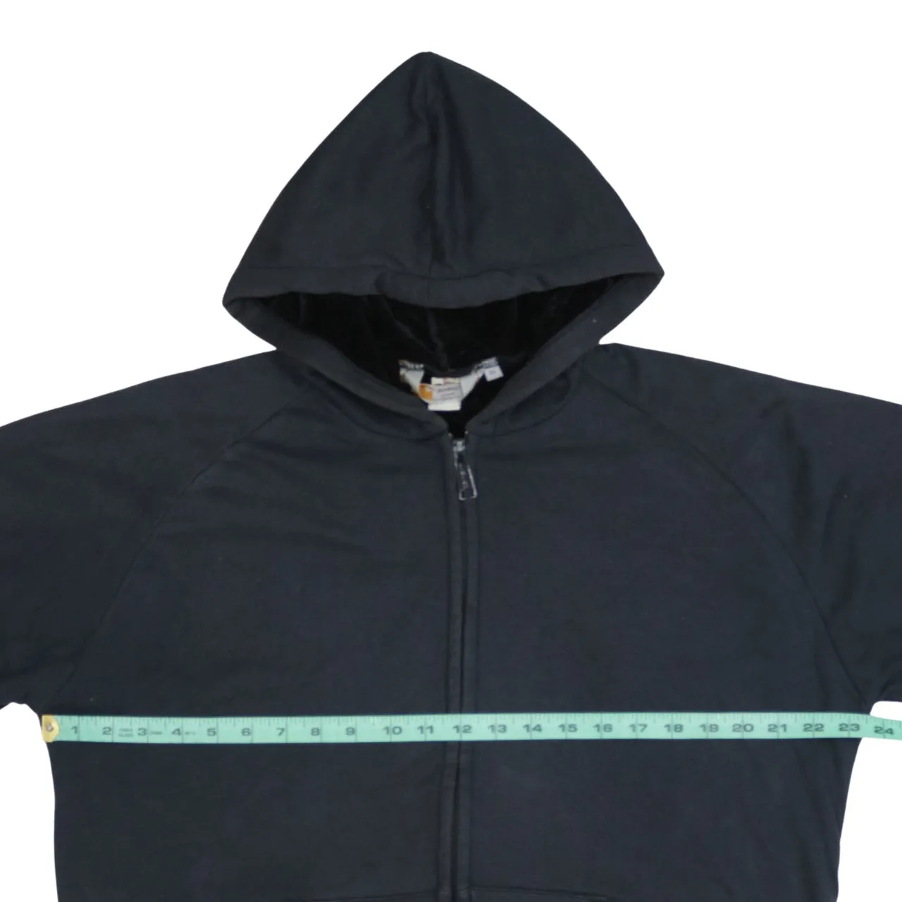 Carhartt Black Full Zip Hoodie Women’s XLarge Fleece Lined Thermal Hooded Sweatshirt Jacket sold by Vintage Club product image thumbnail 5