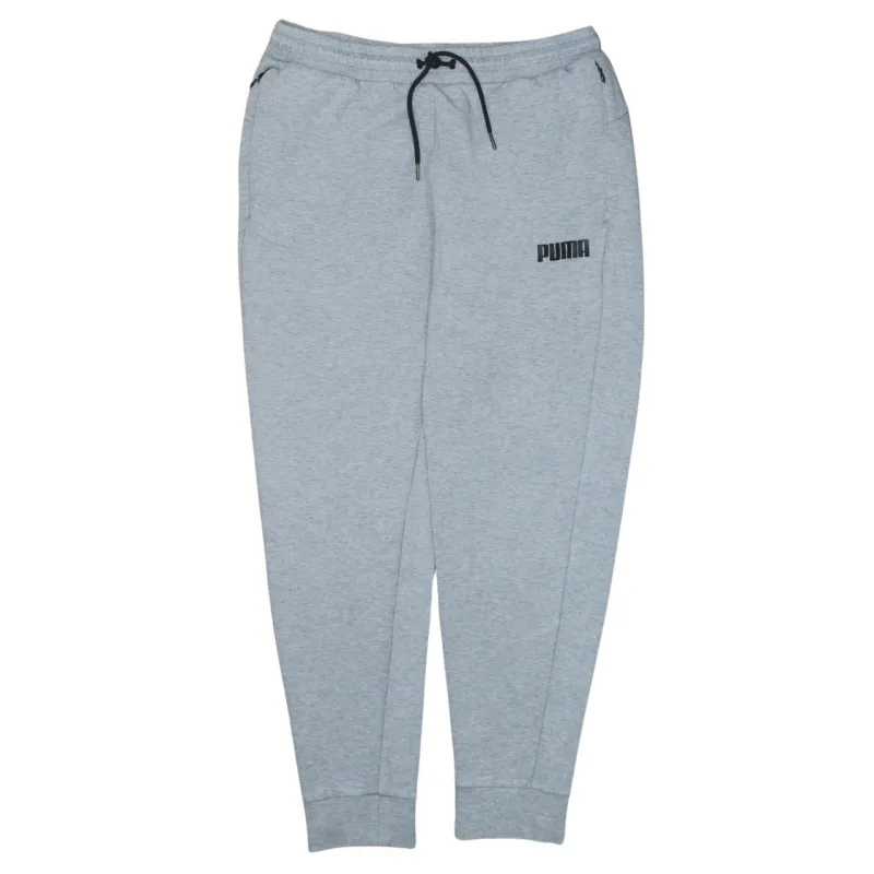 Puma Light Grey Joggers Men’s Large Printed Logo Drawstring Waist Cuffed Sweatpants sold by Vintage Club