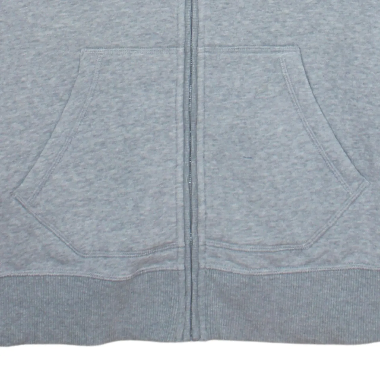 Adidas Grey Full Zip Hoodie Women's XSmall Printed Trefoil Logo Split Pocket Sweatshirt sold by Vintage Club product image thumbnail 4