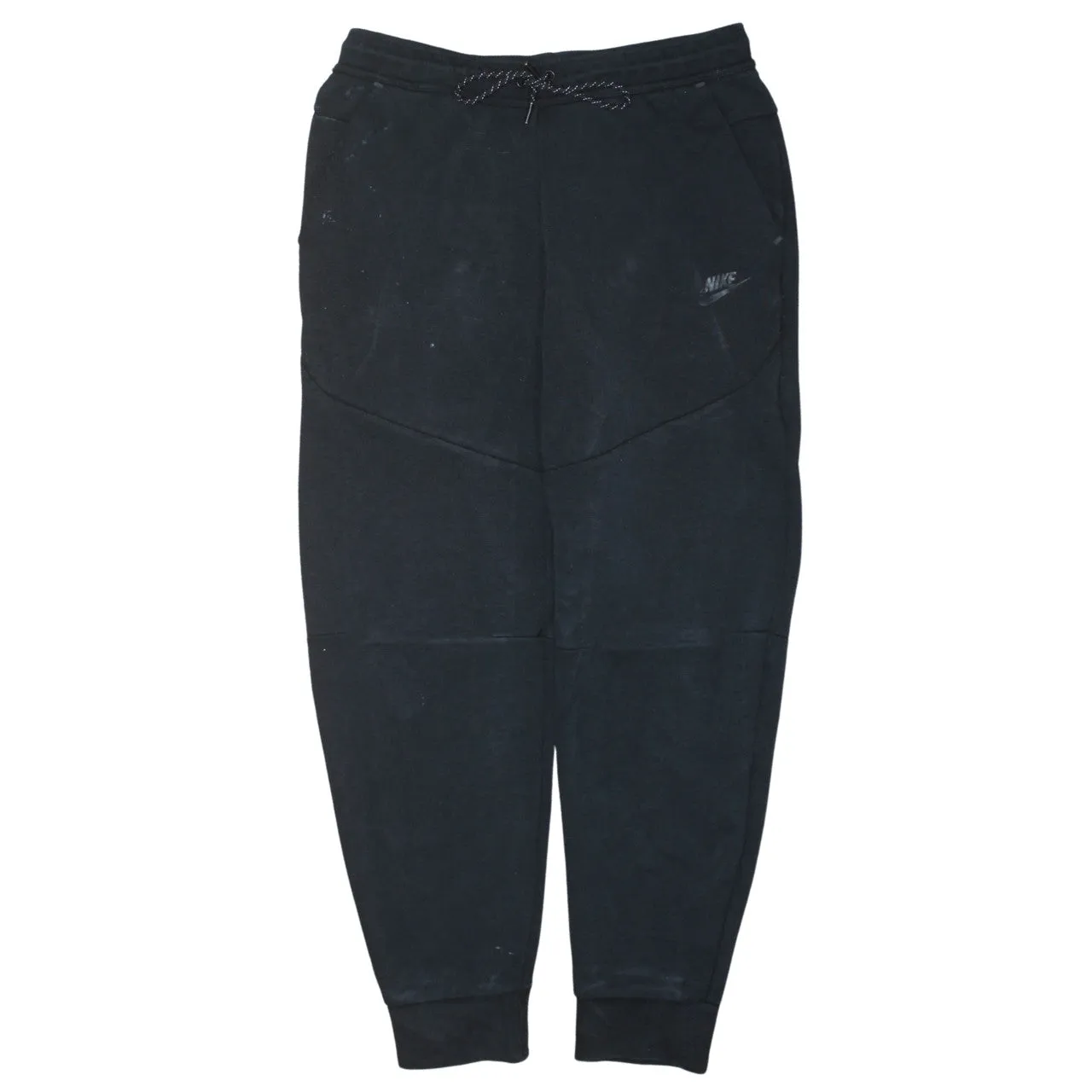 Nike Black Joggers Sweatpants Men's Medium Embroidered Logo Cuffed Hem Zip Pocket sold by Vintage Club