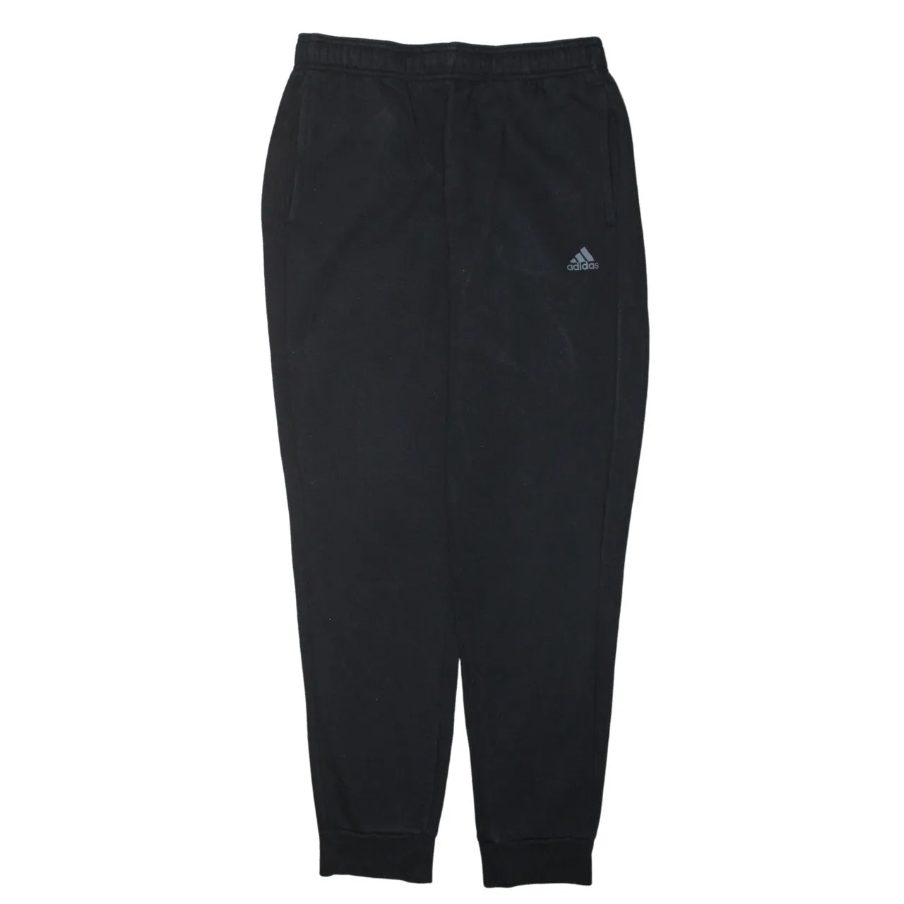 Adidas Black Joggers Men's 30 Elastic Waist Cuffed Hem Small Printed Logo Sweatpants sold by Vintage Club