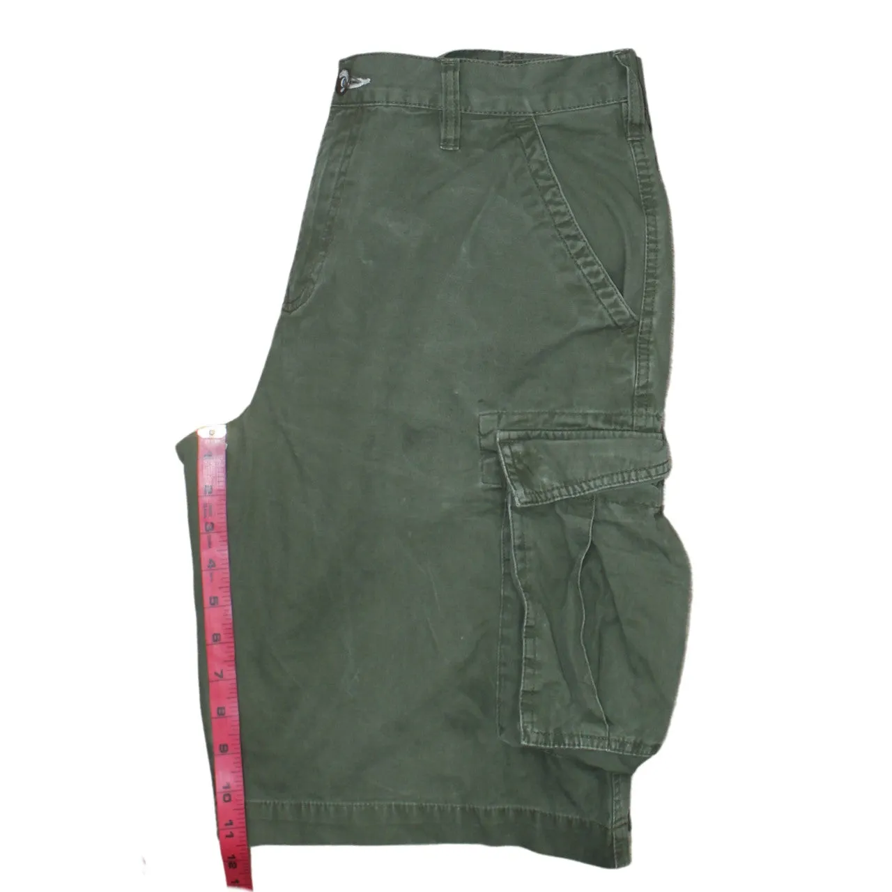 Tommy Hilfiger Olive Green Cargo Shorts Men's 32 Multi Pocket Cotton Utility sold by Vintage Club product image thumbnail 5