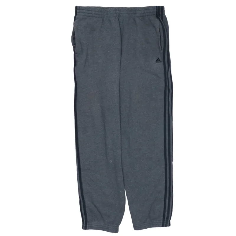 Adidas Dark Grey Joggers Men’s Large Three Stripe Legs Embroidered Logo Sweatpants sold by Vintage Club