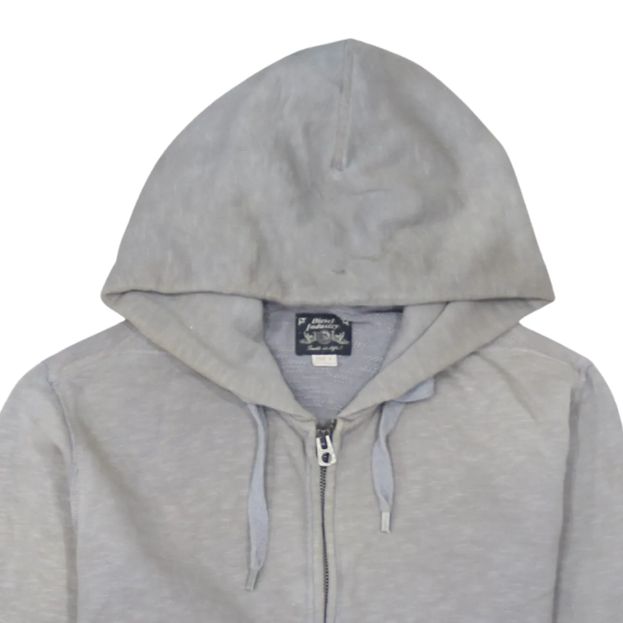 Diesel Light Grey Hoodie Men's Small Full Zip Drawstring Hood Casual Sweatshirt Top sold by Vintage Club product image thumbnail 3