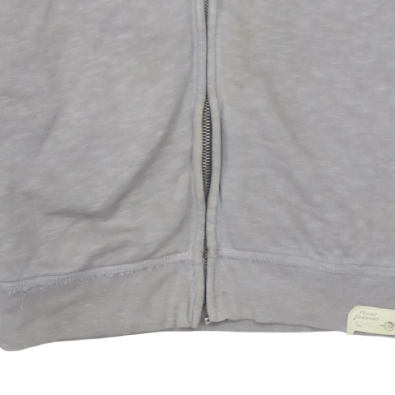 Diesel Light Grey Hoodie Men's Small Full Zip Drawstring Hood Casual Sweatshirt Top sold by Vintage Club product image thumbnail 4