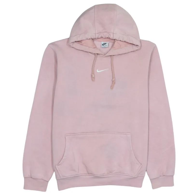 Nike Pink Hoodie Women’s XXLarge Embroidered Swoosh Logo Front Pocket Pullover Sweatshirt sold by Vintage Club