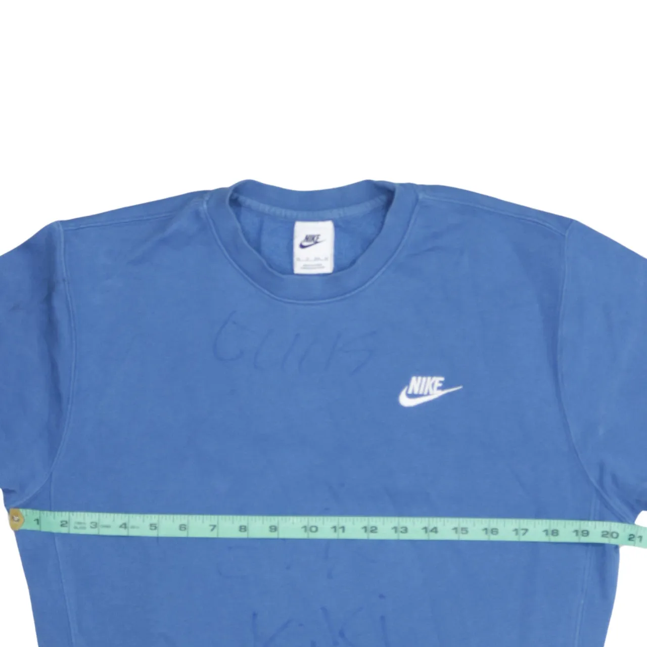 Nike Blue Sweatshirt Men's XSmall Embroidered Swoosh Logo Crewneck Pullover Fleece Top sold by Vintage Club product image thumbnail 5