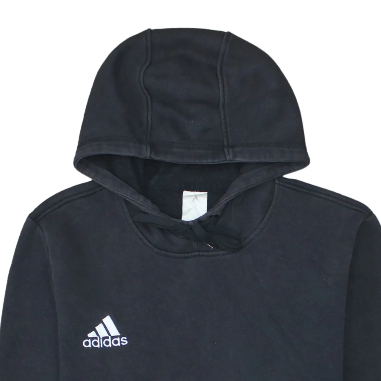 Adidas Black Hoodie Men's Large Embroidered Chest Logo Front Pocket Pullover Sweatshirt sold by Vintage Club product image thumbnail 3