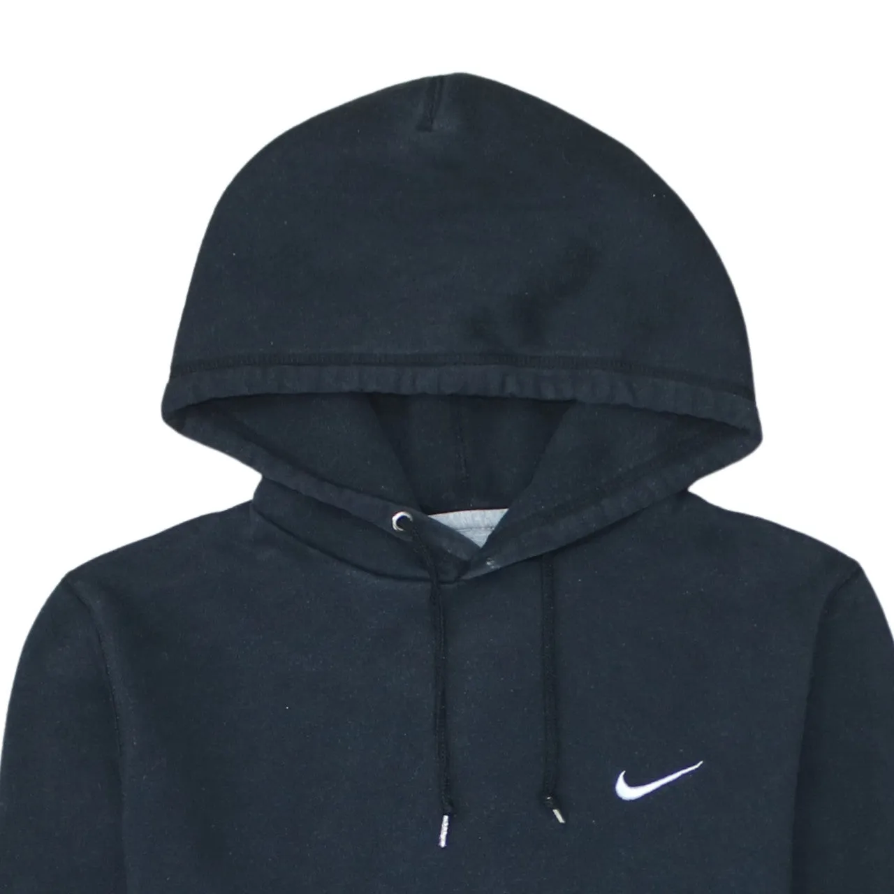 Nike Black Hoodie Men's Medium Embroidered Swoosh Front Pocket Pullover Sweatshirt sold by Vintage Club product image thumbnail 3