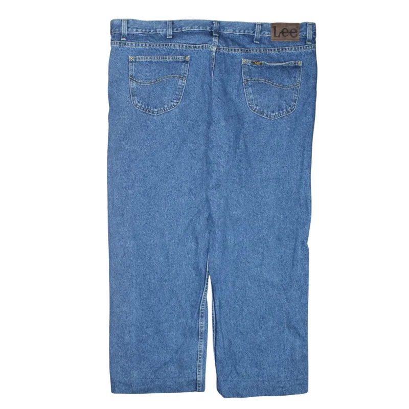 Lee Blue Denim Jeans Men's 44 Straight Leg Five Pocket Classic Denim Trousers made by Lee