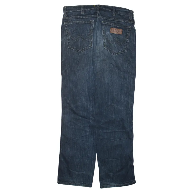 Wrangler Dark Blue Jeans Men's W28 Straight Leg Denim Five Pocket sold by Vintage Club