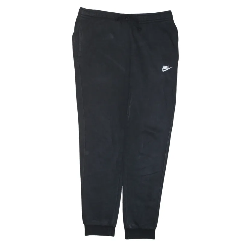 Nike Black Joggers Sweatpants Men's Medium Embroidered Swoosh Cuffed Hem Drawstring Waist sold by Vintage Club