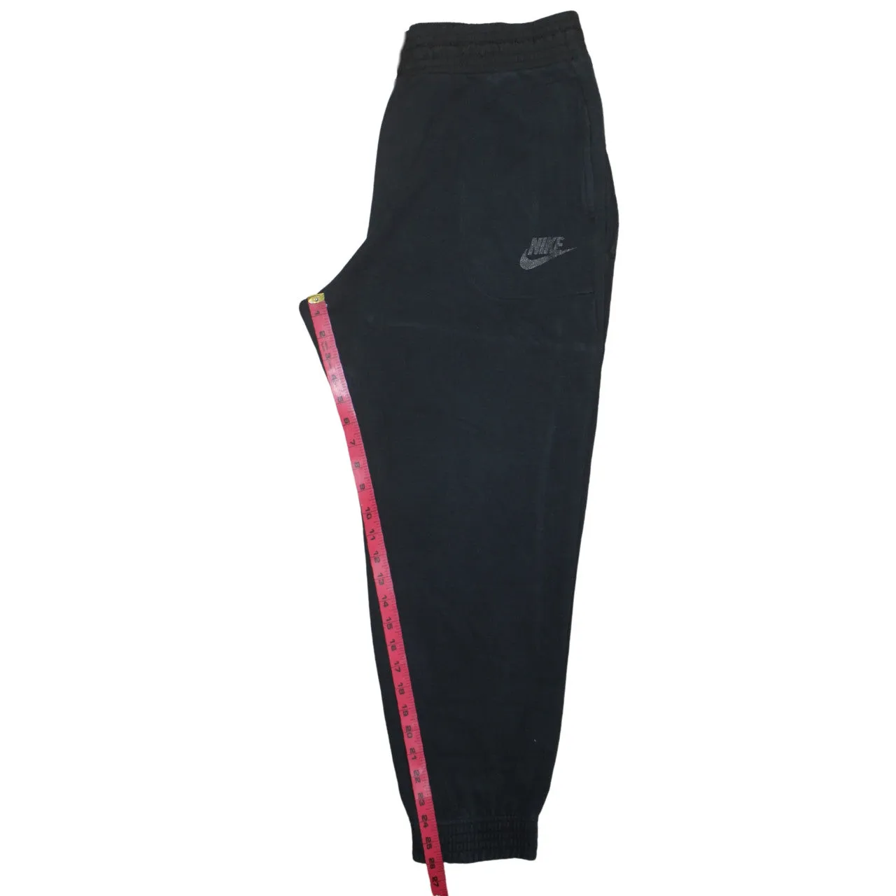 Nike Black Joggers Men’s XLarge Elastic Cuffs Drawstring Waist Small Printed Swoosh Sweatpants sold by Vintage Club product image thumbnail 5