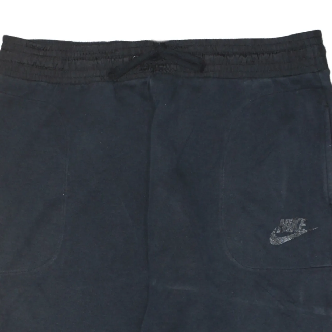 Nike Black Joggers Men’s XLarge Elastic Cuffs Drawstring Waist Small Printed Swoosh Sweatpants sold by Vintage Club product image thumbnail 3