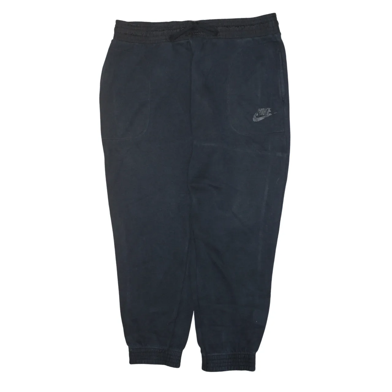 Nike Black Joggers Men’s XLarge Elastic Cuffs Drawstring Waist Small Printed Swoosh Sweatpants sold by Vintage Club