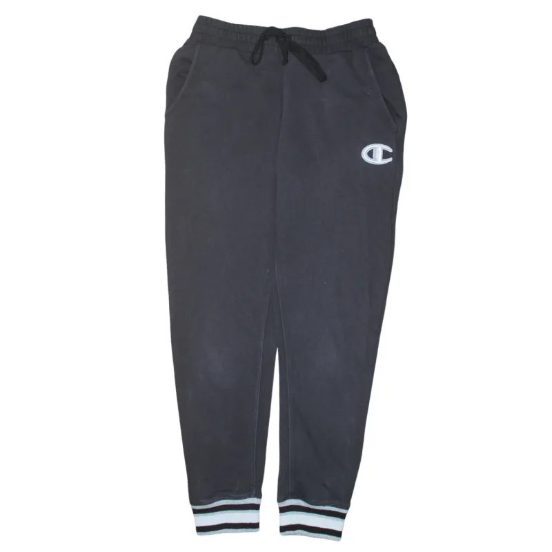 Champion Black Joggers Men's Medium Embroidered C Logo Striped Cuff Sweatpants sold by Vintage Club