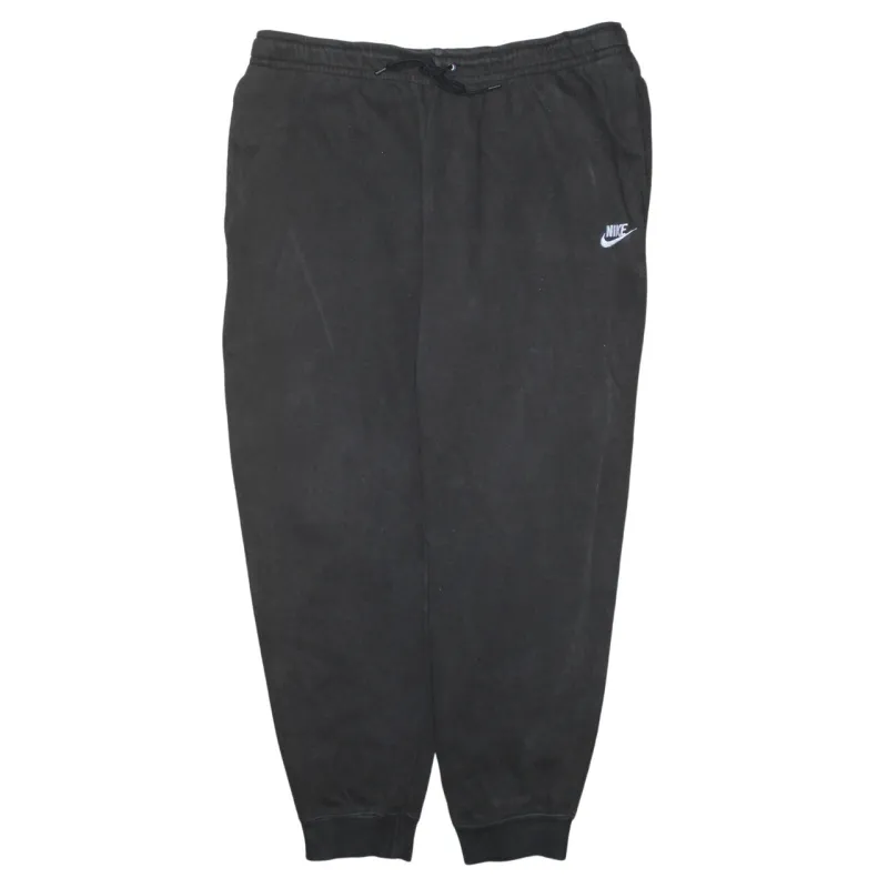 Nike Black Joggers Men's Small Embroidered Swoosh Elastic Waist Cuffed Fleece Sweatpants sold by Vintage Club