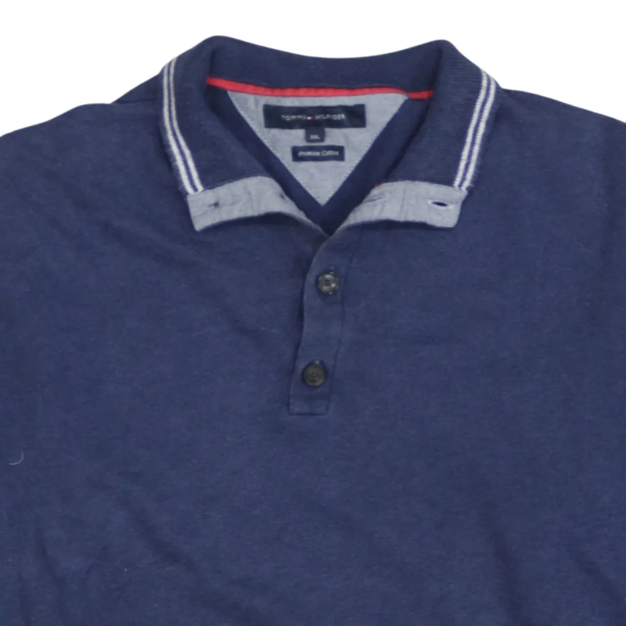 Tommy Hilfiger Navy Blue Long Sleeve Polo Shirt Women’s 2XL Contrast Collar Cotton Top sold by Vintage Club product image thumbnail 3