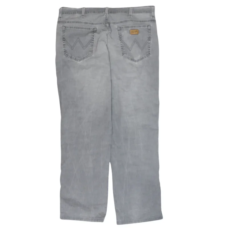 Wrangler Light Grey Jeans Pants Men's 36 Straight Leg Faded Wash Classic Denim made by Wrangler