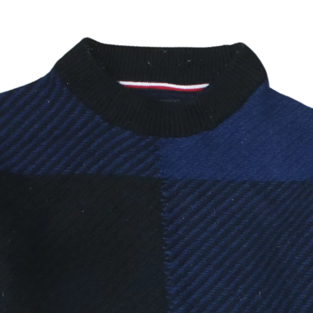 Tommy Hilfiger Navy Blue Jumper Women's Small Wool Blend Fair Isle Sleeves Knit Sweater sold by Vintage Club product image thumbnail 3