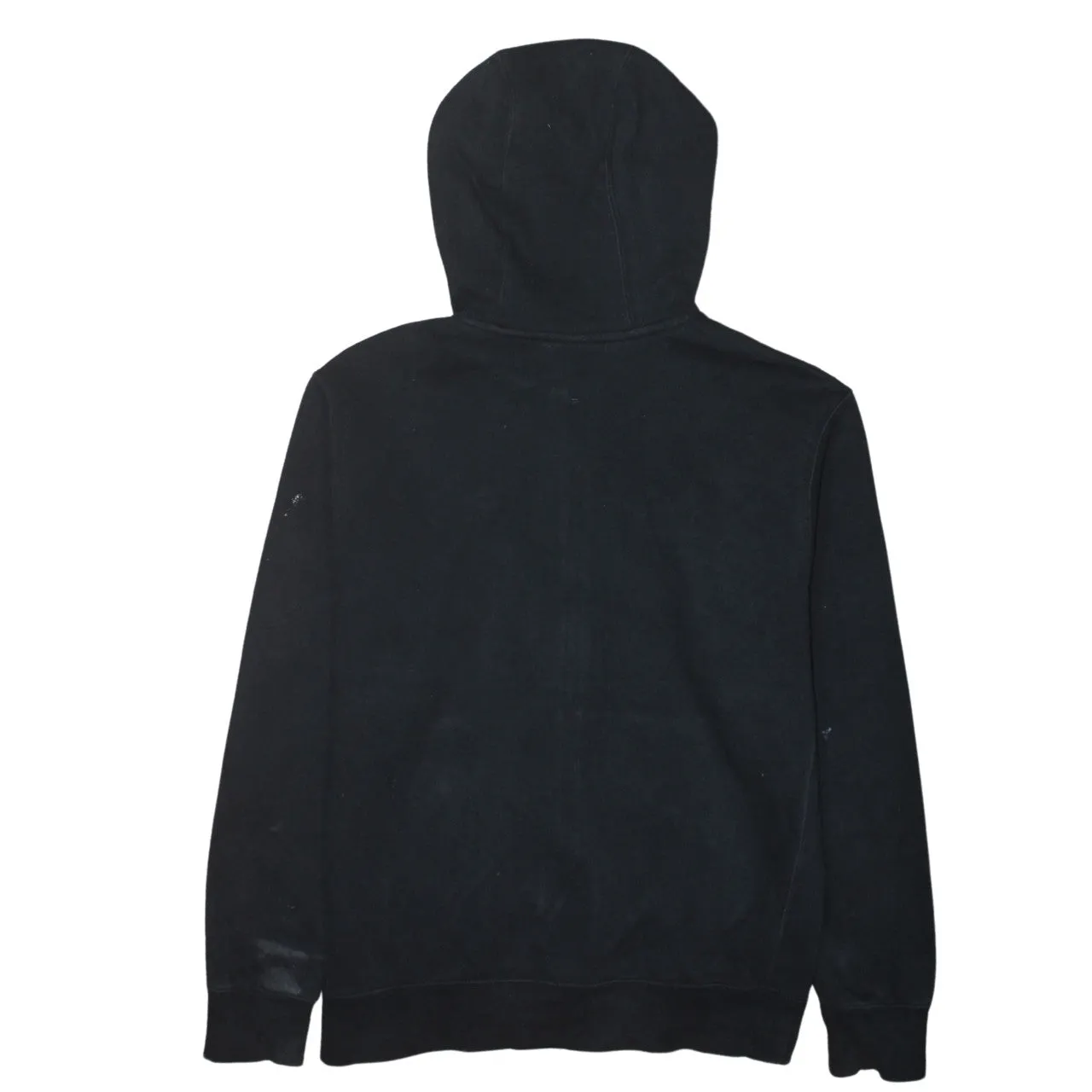 Nike Black Full Zip Hoodie Men's Small Embroidered Swoosh Split Pocket Fleece Sweatshirt sold by Vintage Club product image thumbnail 2