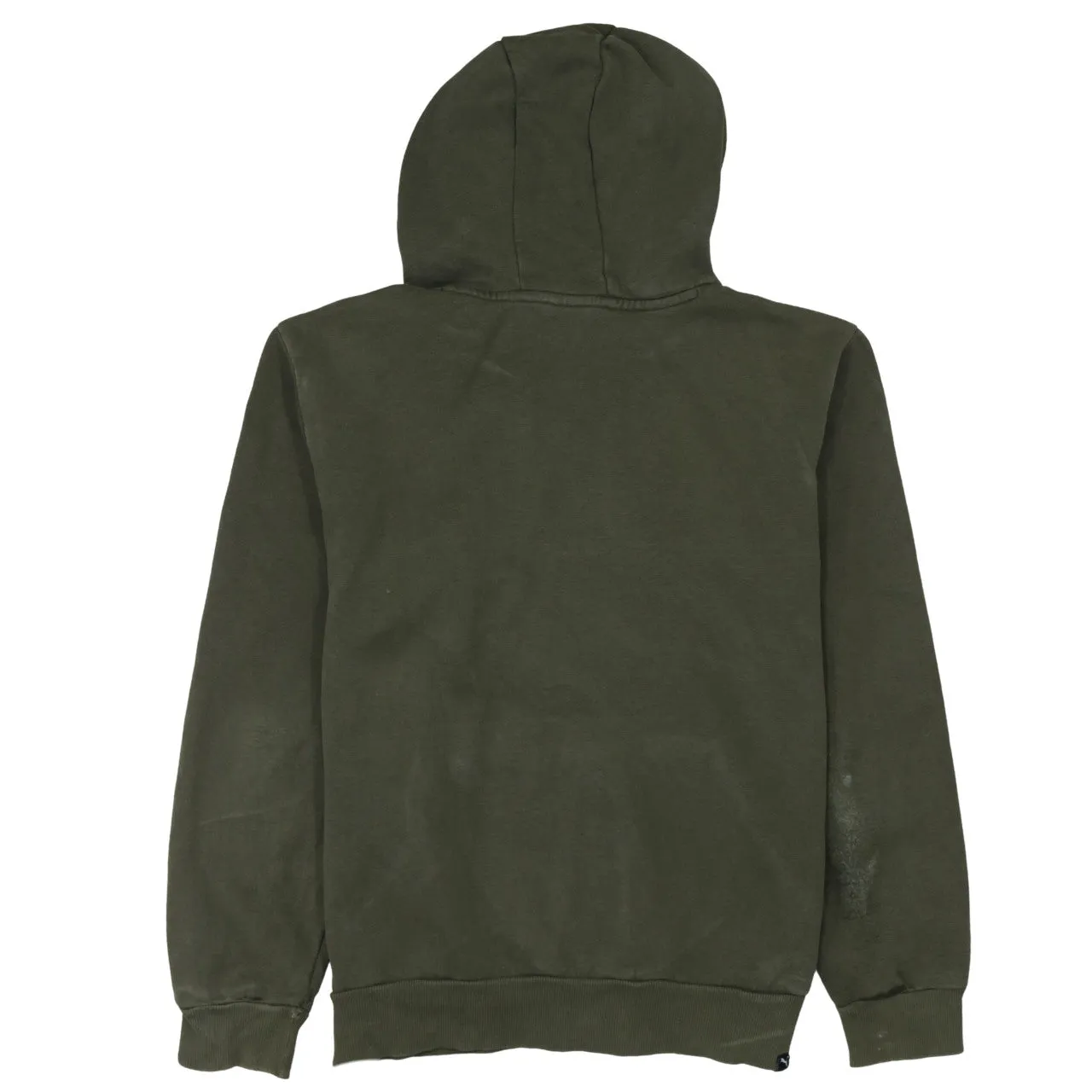 Puma Khaki Green Hoodie Men's Medium Printed Logo Front Pocket Pullover Sweatshirt sold by Vintage Club product image thumbnail 2