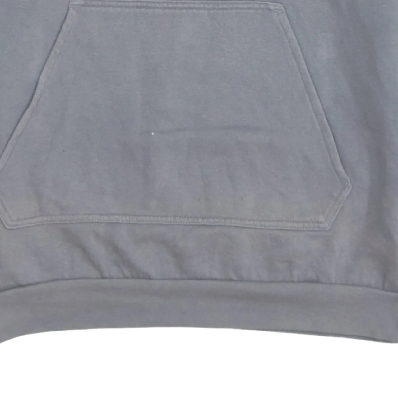 Adidas Grey Hoodie Men's Small Embroidered Logo White Drawstring Front Pocket Sweatshirt sold by Vintage Club product image thumbnail 4