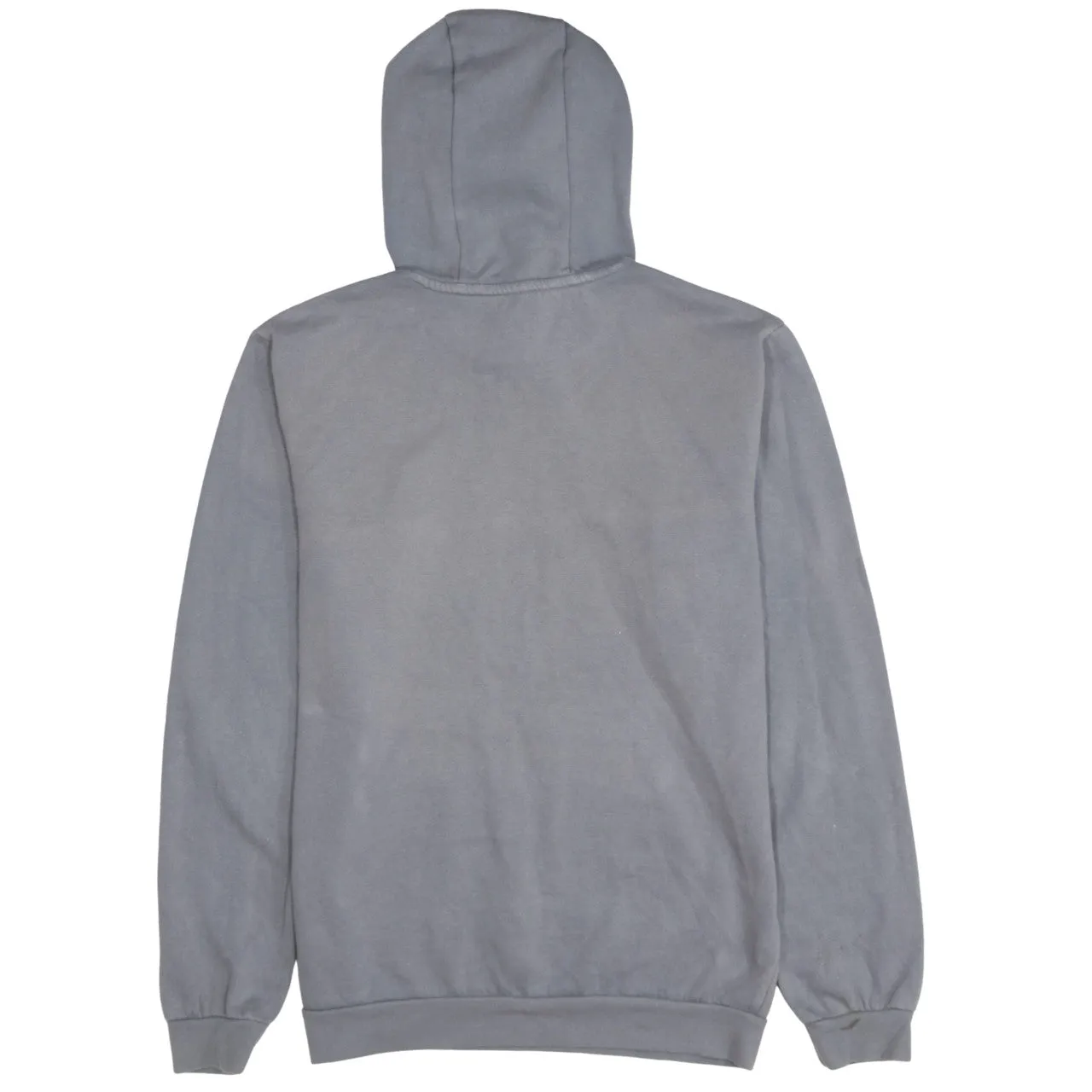 Adidas Grey Hoodie Men's Small Embroidered Logo White Drawstring Front Pocket Sweatshirt sold by Vintage Club product image thumbnail 2