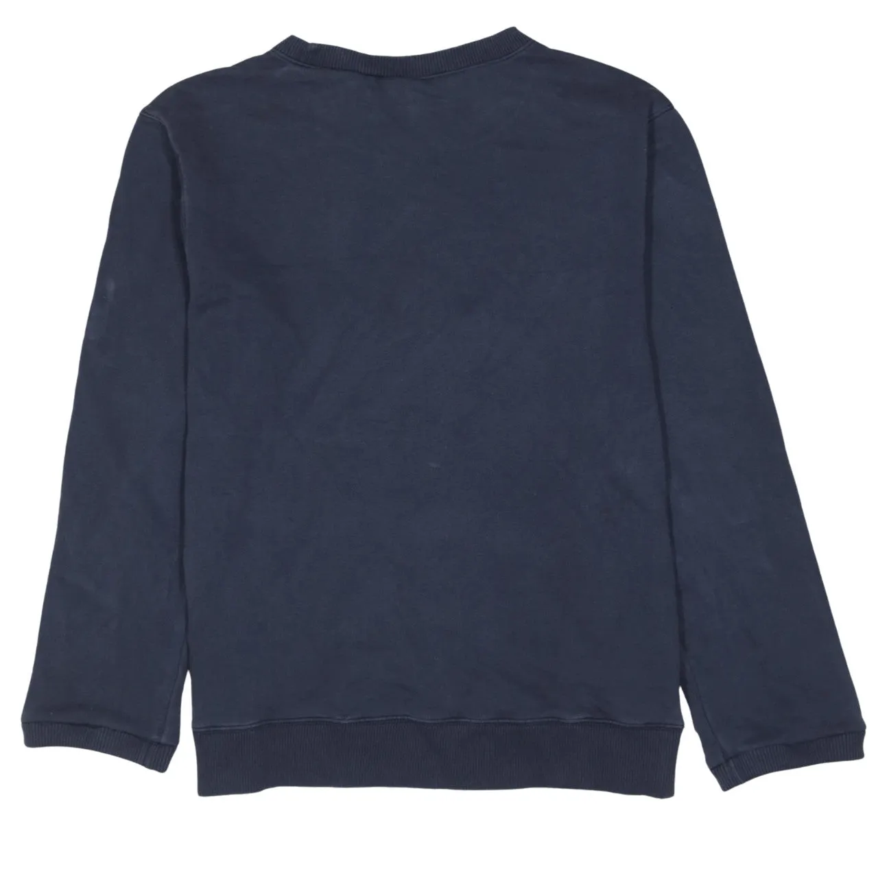 Lee Navy Blue Sweatshirt Women's Large Embroidered Chest Logo Ribbed Hem Crewneck Pullover sold by Vintage Club product image thumbnail 2