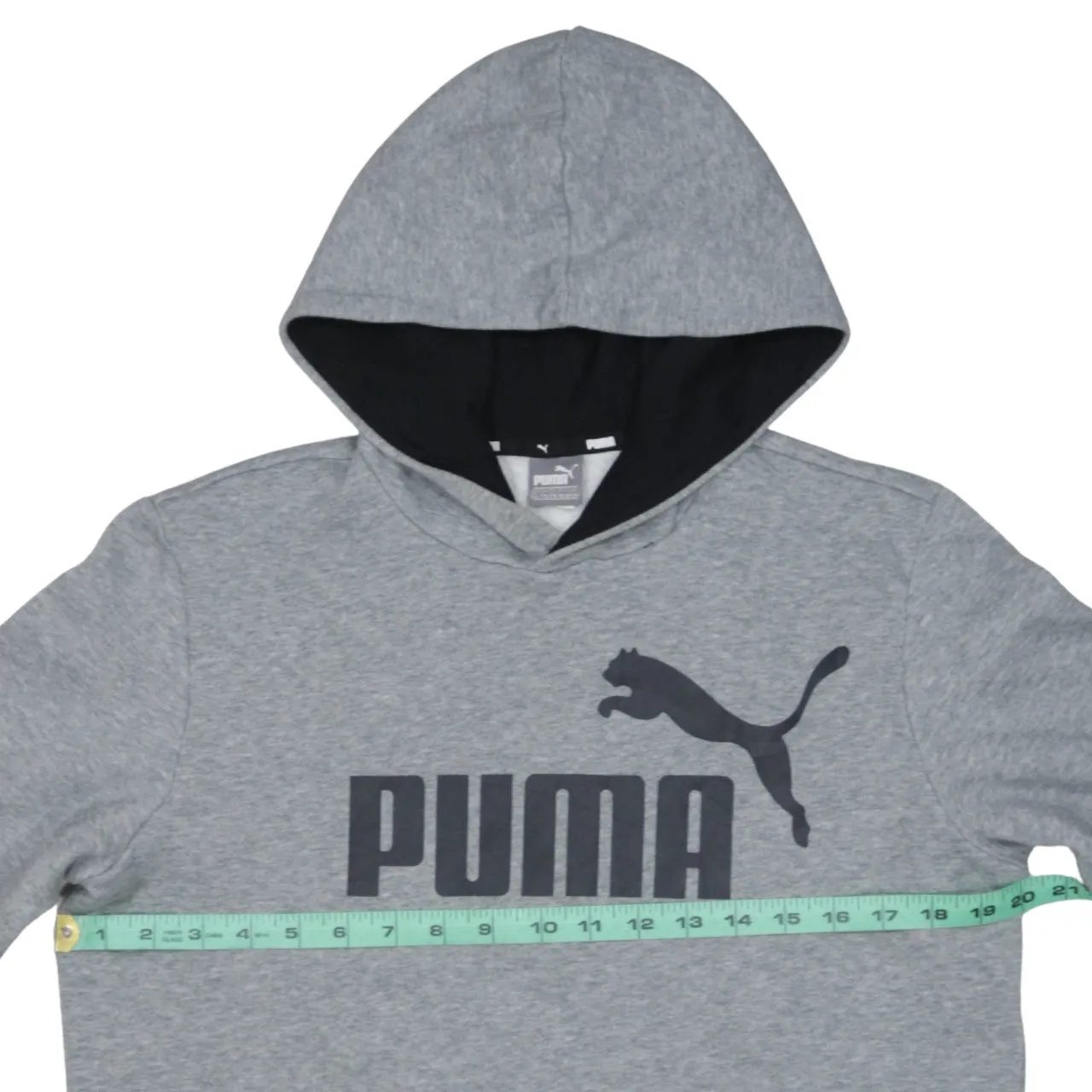 Puma Grey Hoodie Women’s XXLarge Printed Logo Front Pocket Fleece Pullover Sweatshirt sold by Vintage Club product image thumbnail 5