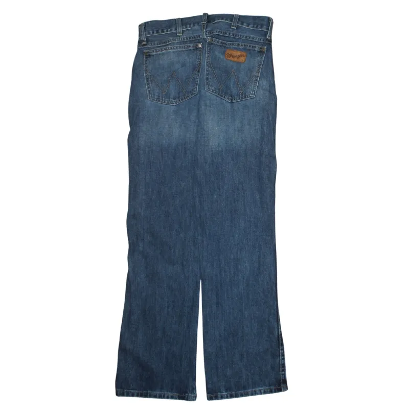 Wrangler Blue Denim Jeans Men's 32x32 Straight Leg Five Pocket Classic Pants sold by Vintage Club