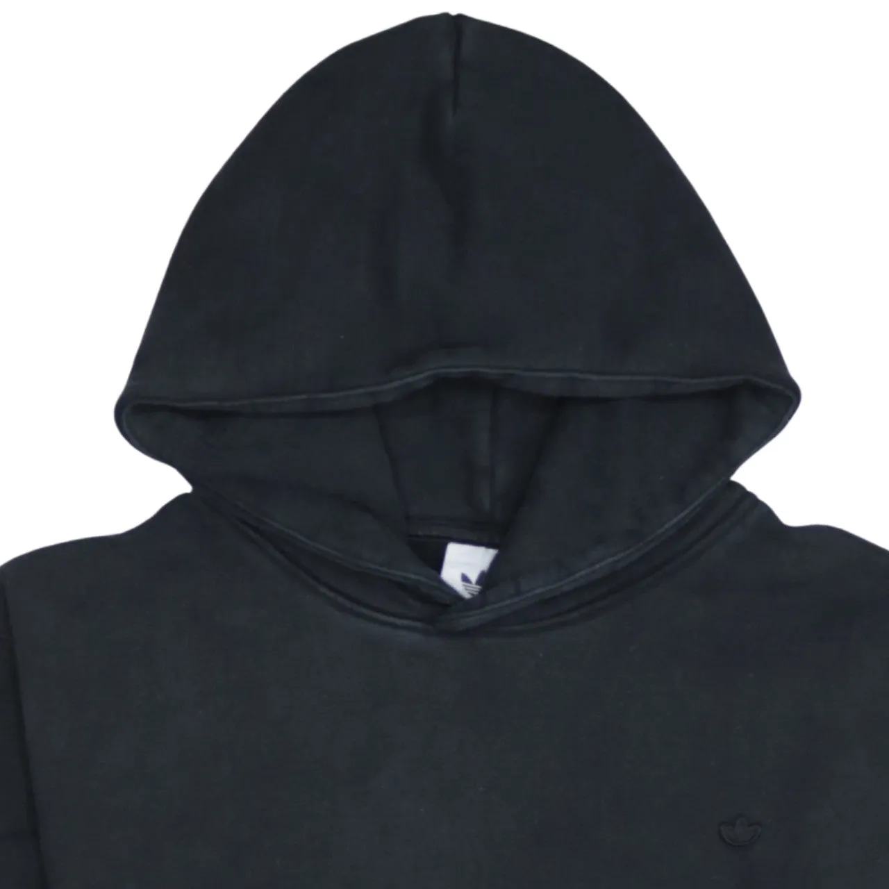 Adidas Black Hoodie Men's Medium Small Trefoil Logo Front Pouch Pullover Sweatshirt sold by Vintage Club product image thumbnail 3