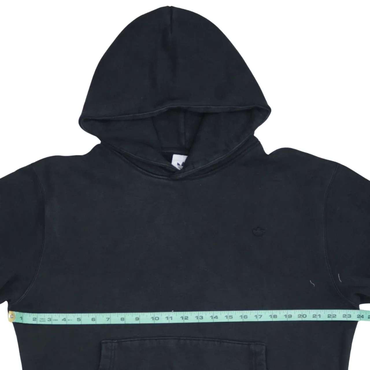 Adidas Black Hoodie Men's Medium Small Trefoil Logo Front Pouch Pullover Sweatshirt sold by Vintage Club product image thumbnail 5