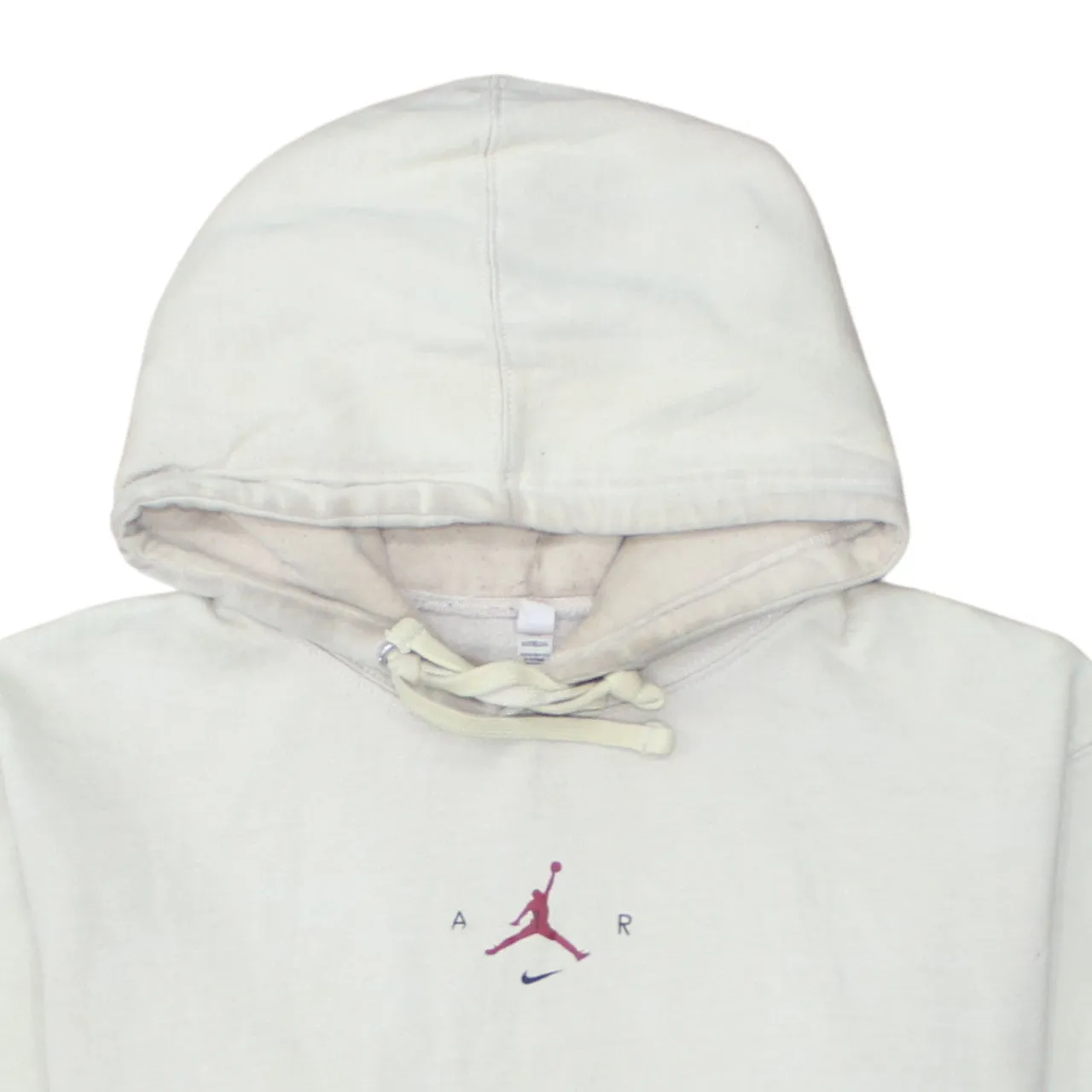 Jordan Beige Cream Hoodie Men's Medium Embroidered Jumpman Logo Fleece Pullover Sweatshirt sold by Vintage Club product image thumbnail 3
