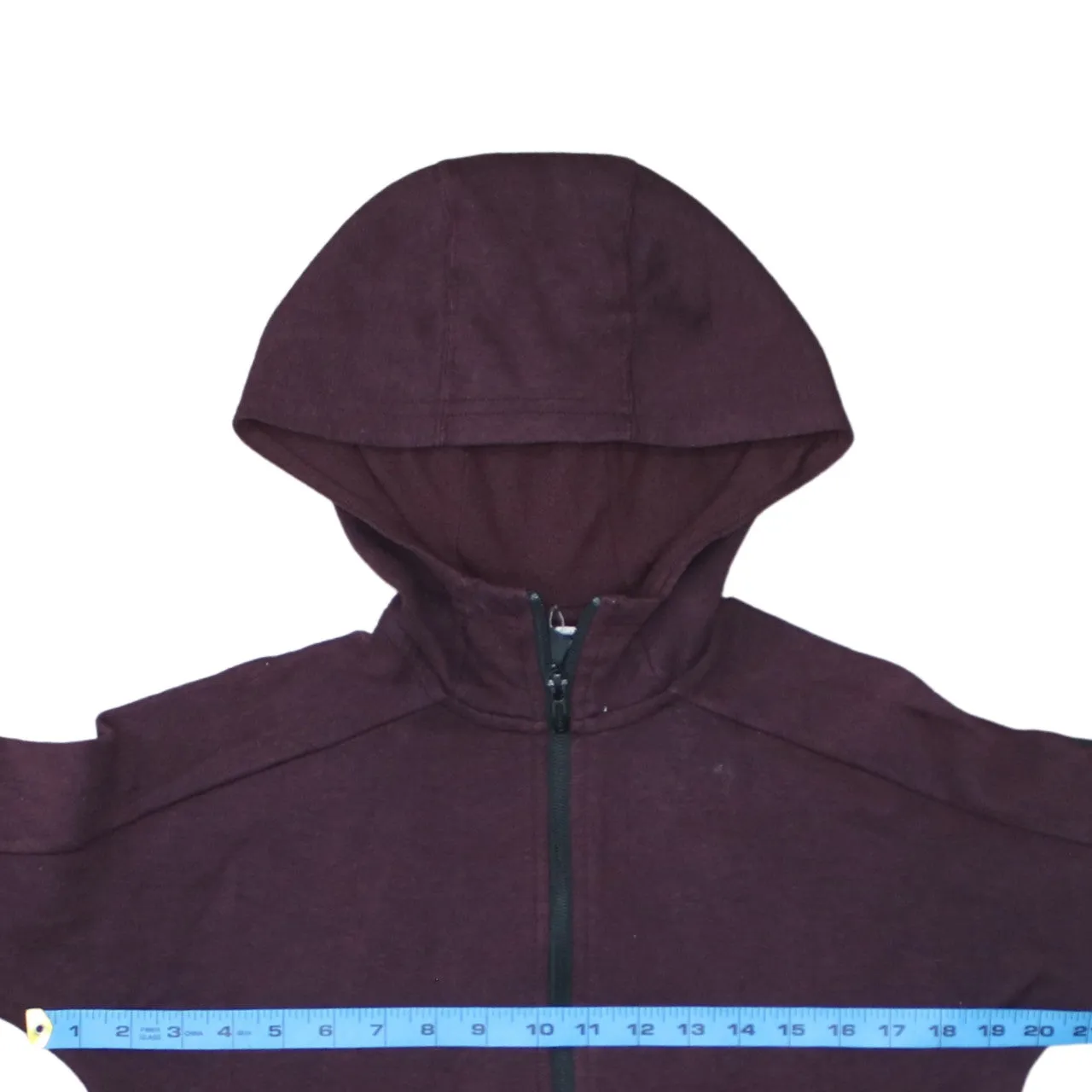 Adidas Burgundy Red Hoodie Men's Small Full Zip Logo Sleeve Pocket Casual Sweatshirt sold by Vintage Club product image thumbnail 5
