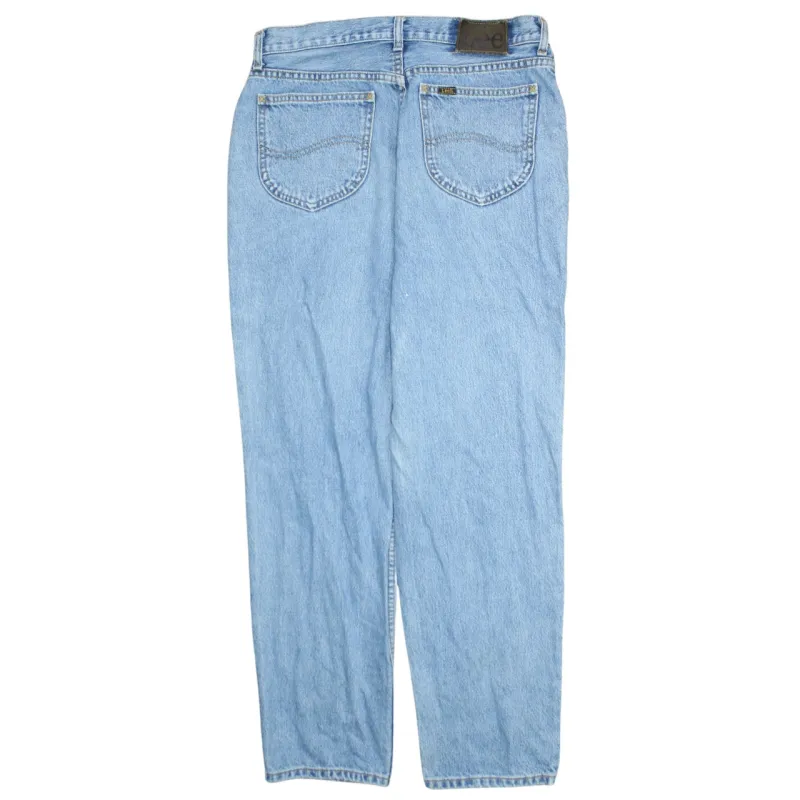 Lee Light Blue Jeans Men's 33x30 Classic Straight Leg Five Pocket Denim Trousers made by Lee