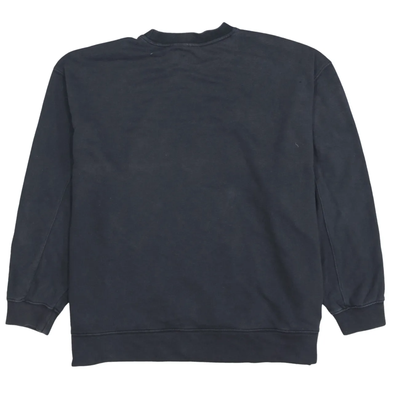 Adidas Black Sweatshirt Women’s Large Embroidered Trefoil Logo Crewneck Pullover Top sold by Vintage Club product image thumbnail 2